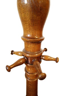 19th Century Solid Oak Clothes Tree