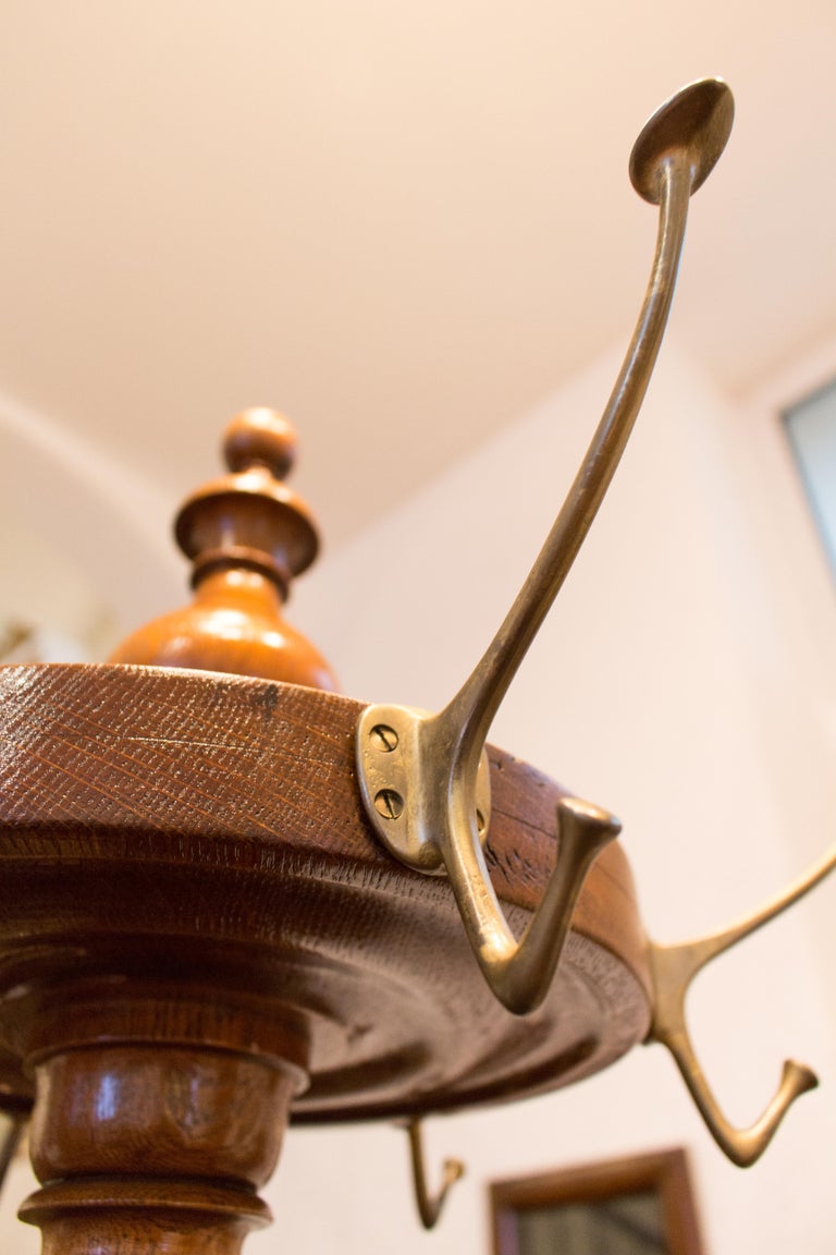 19th Century Solid Oak Clothes Tree at 1stDibs