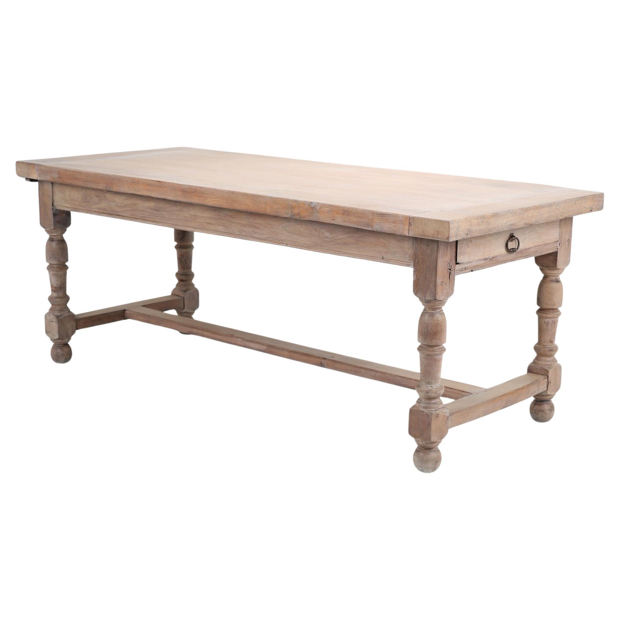 19th Century Solid Oak Dining Table