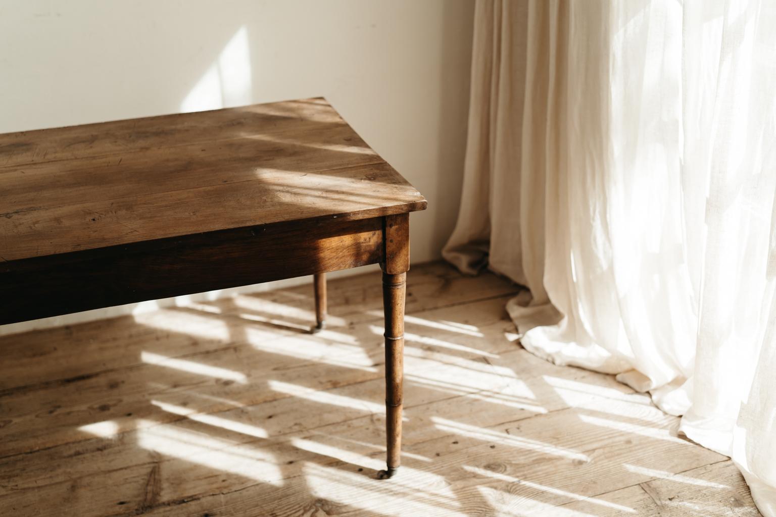 19th Century Solid Oak Farm Table For Sale 16
