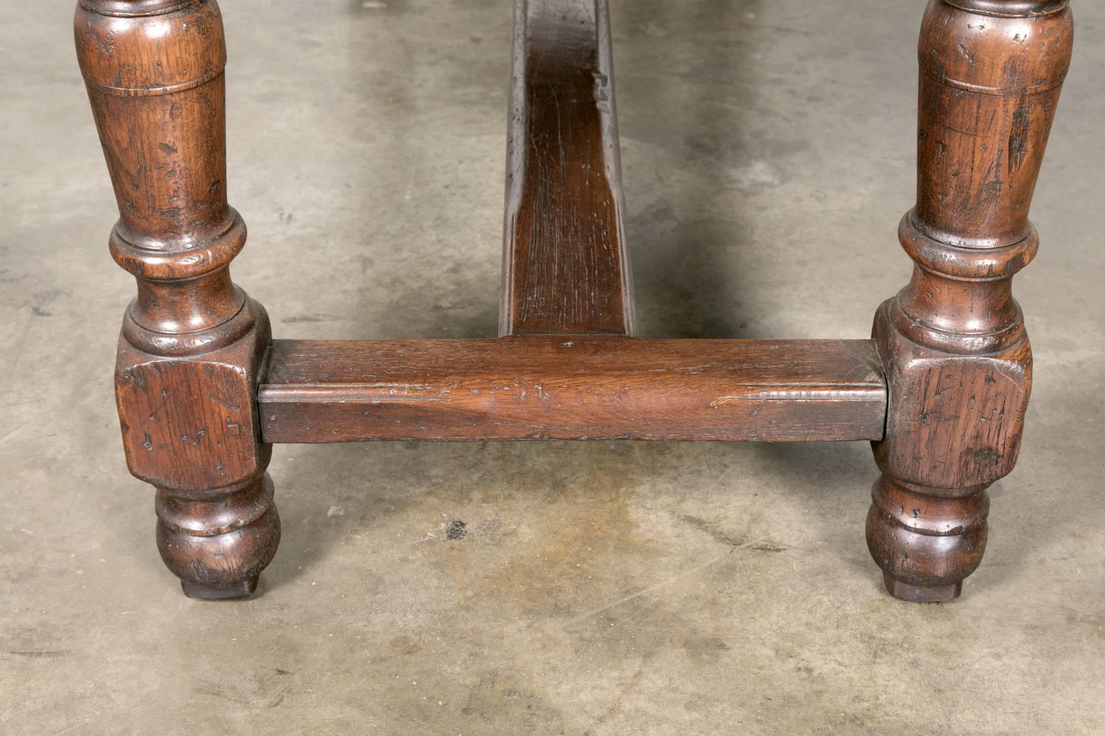 19th Century Solid Oak French Louis Philippe Farm Table 7