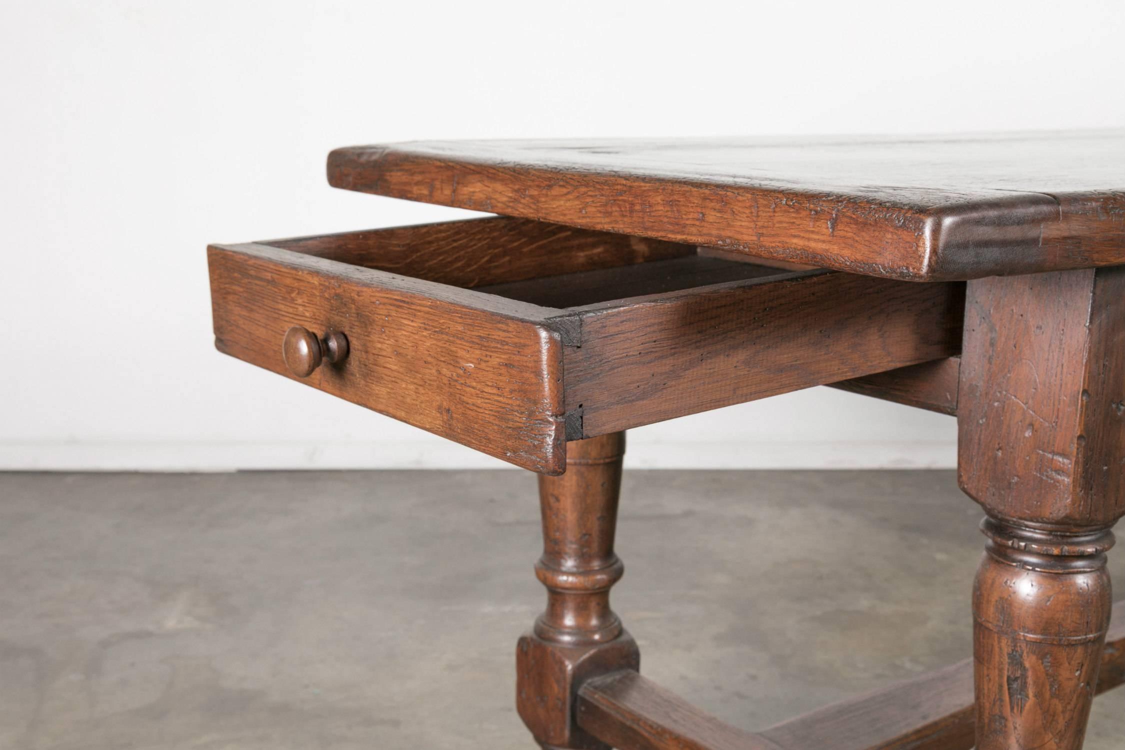 19th Century Solid Oak French Louis Philippe Farm Table 3