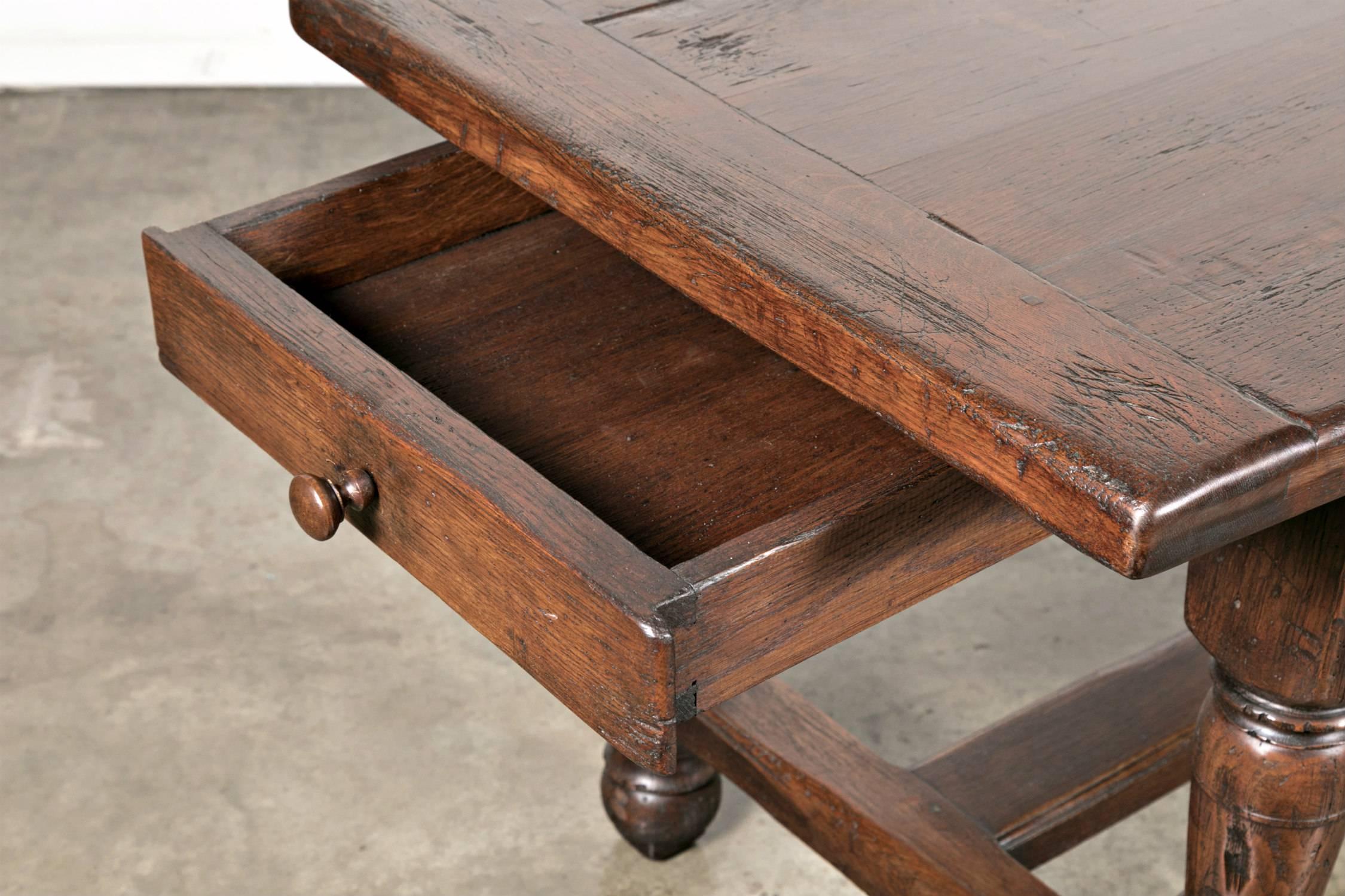 19th Century Solid Oak French Louis Philippe Farm Table 4