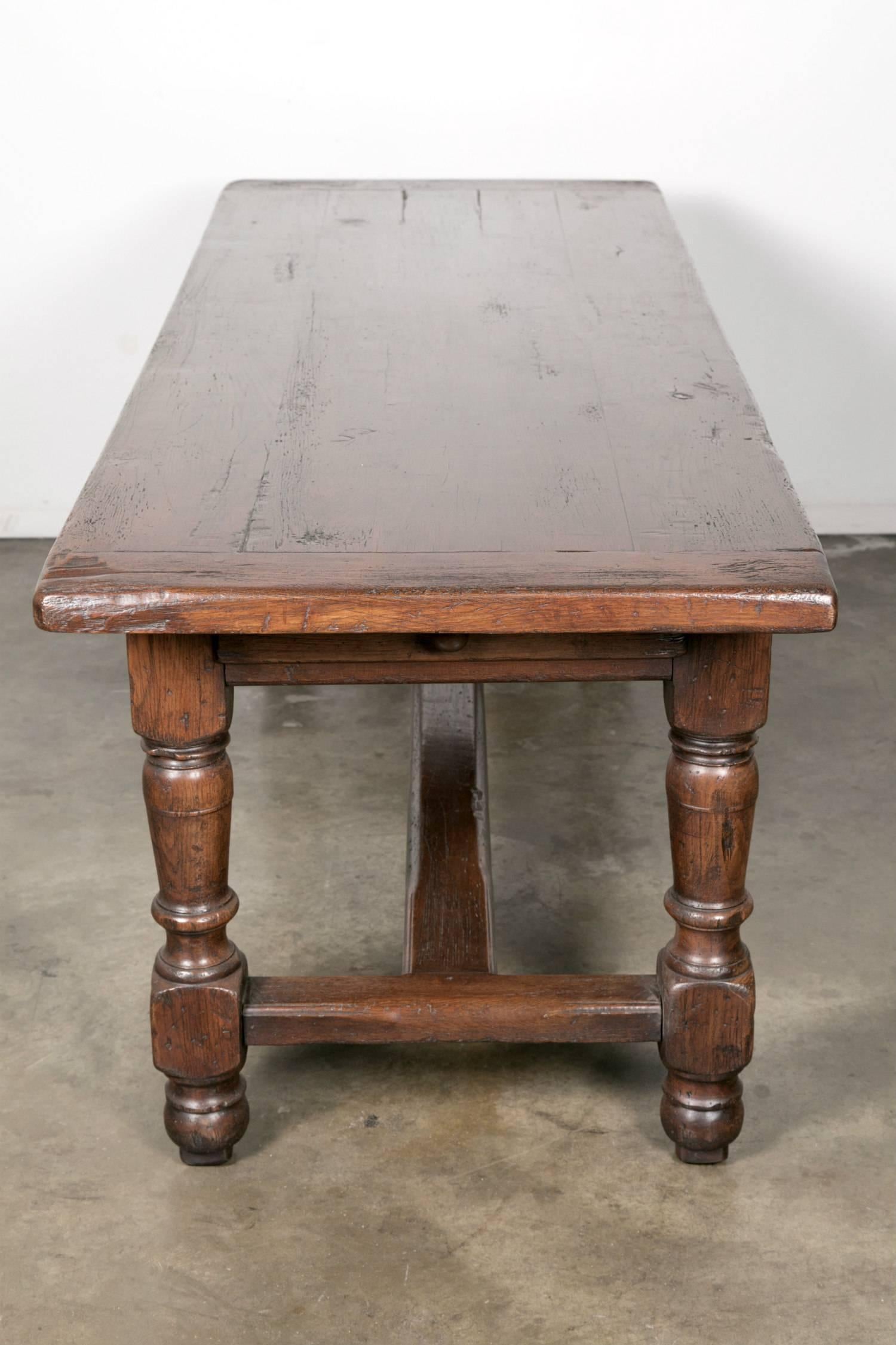 19th Century Solid Oak French Louis Philippe Farm Table 6