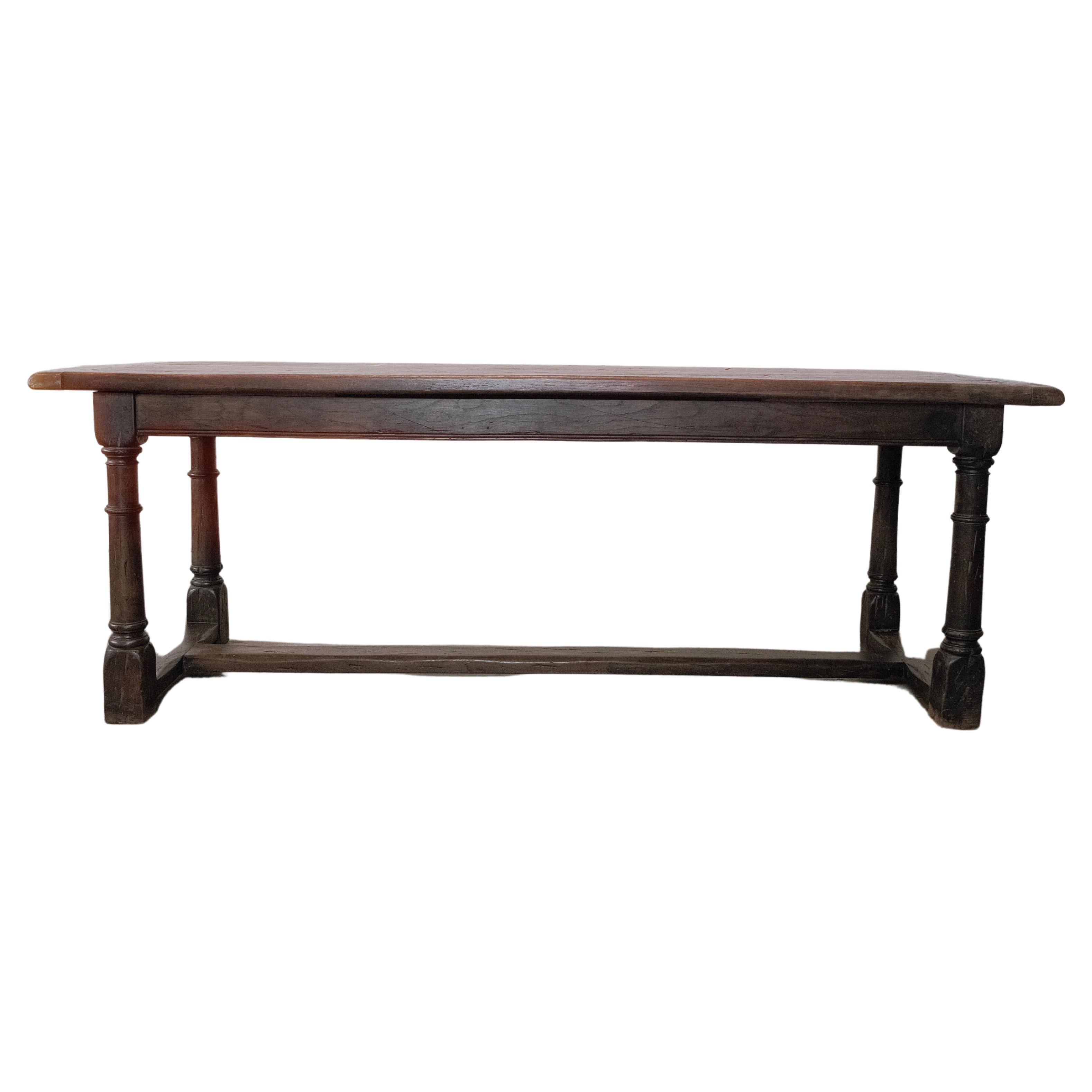 19th Century Solid Oak French LOUIS PHILIPPE Farm Table