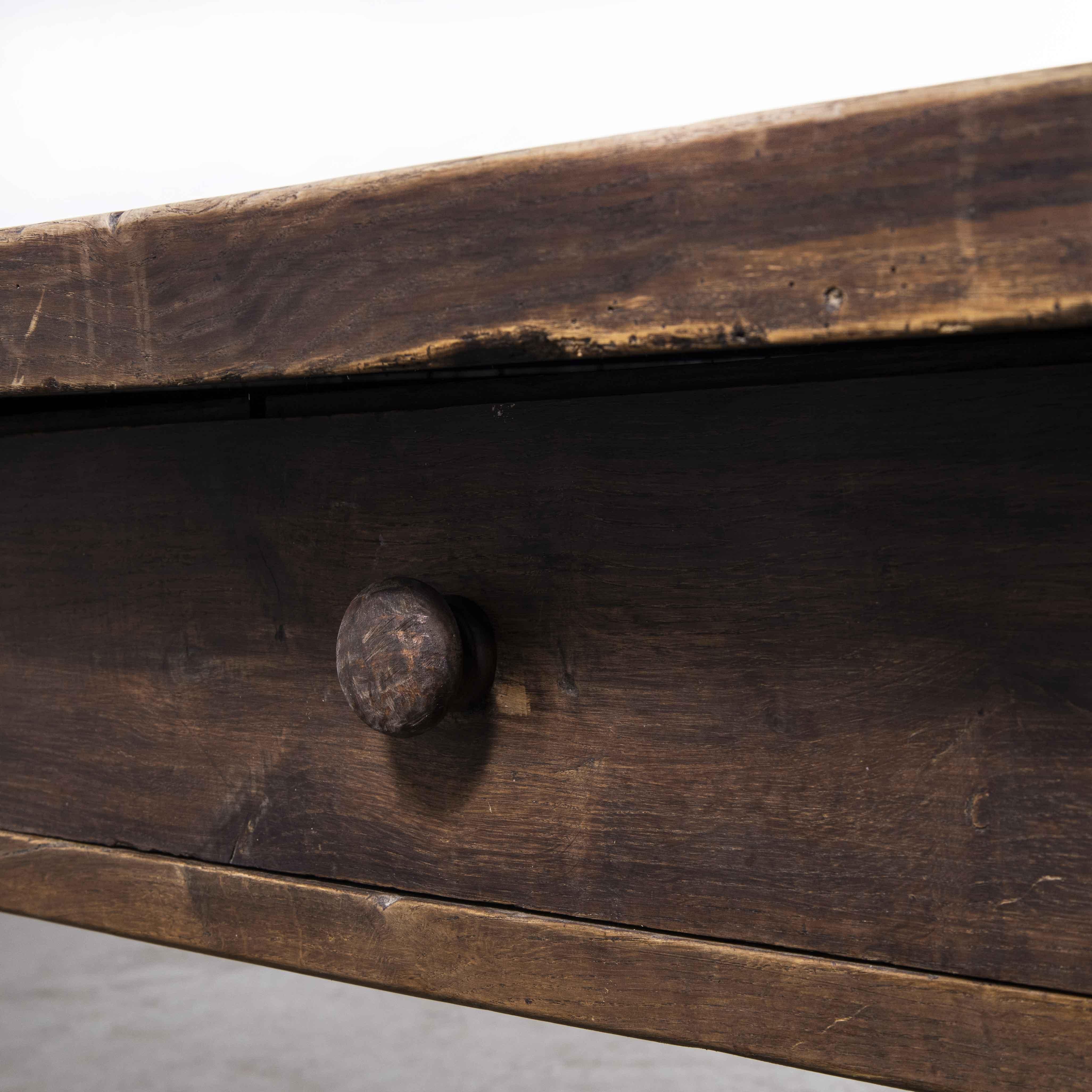 19th Century Solid Oak Large French Chateau Dining Table 6