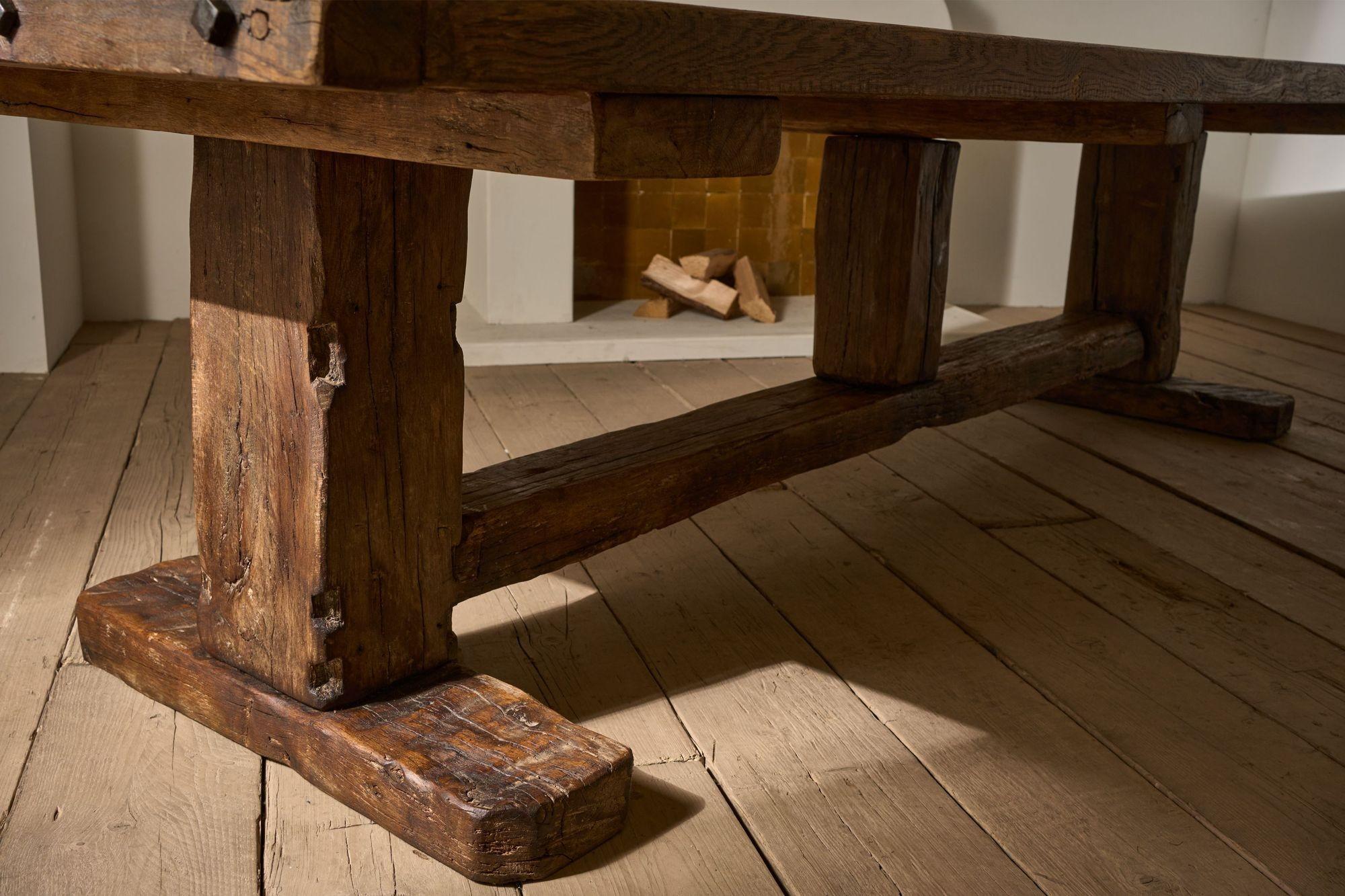 Monastery Table Dimensions 19th Century solid oak monastery table For Sale at 1stDibs