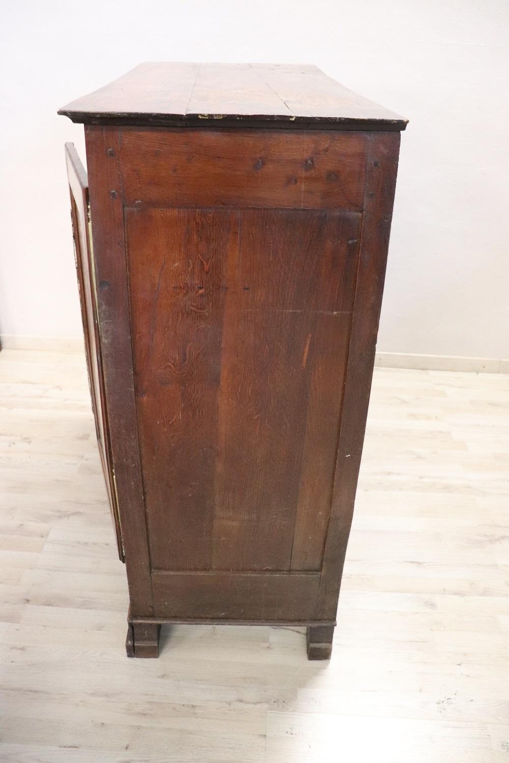 19th Century Solid Oak Wood Sideboard or Buffet 4