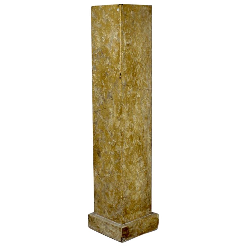 19th Century Solid Sienna Marble Statuary Pedestal