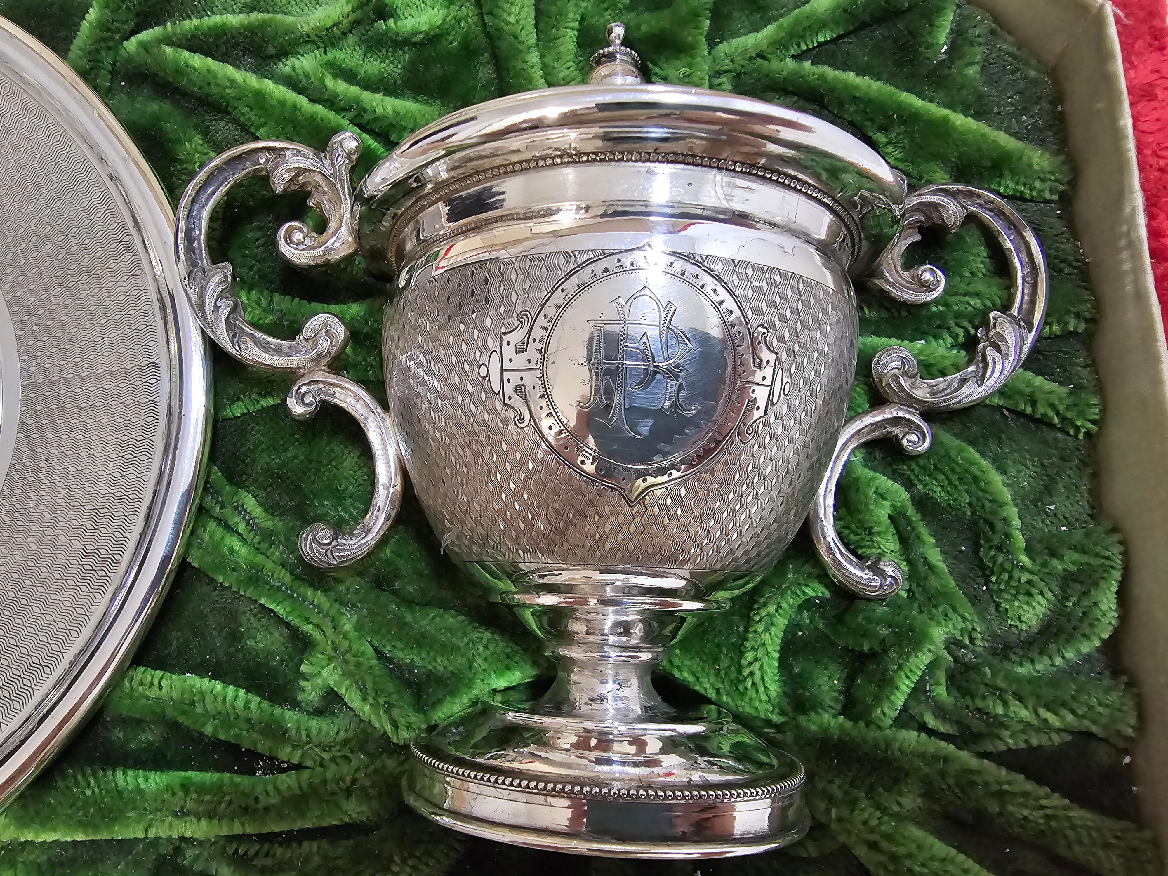 19th Century Solid Silver Baptismal Set For Sale 8
