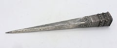 19th Century Solid Silver Knitting Needle Case or Sheath
