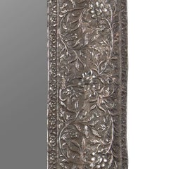 19th Century Solid Silver Mughal Indian Repoussé Mirror Frame