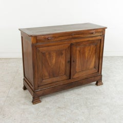 19th Century Solid Walnut Louis Philippe Buffet, Server, Sideboard, Chest