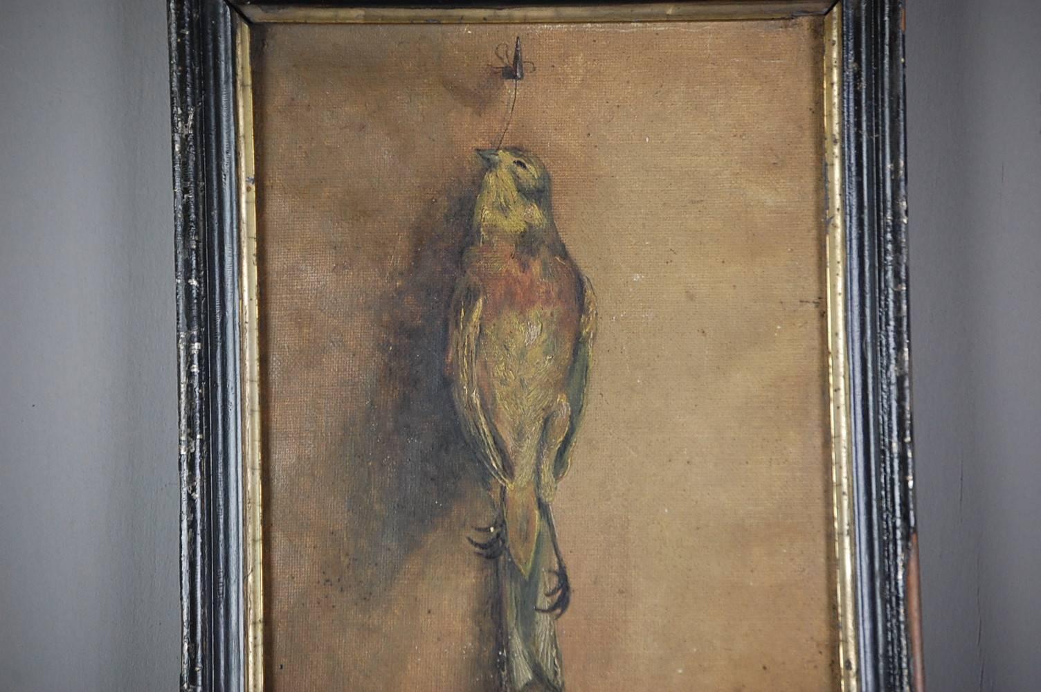 19th Century Songbird Oil Painting 1