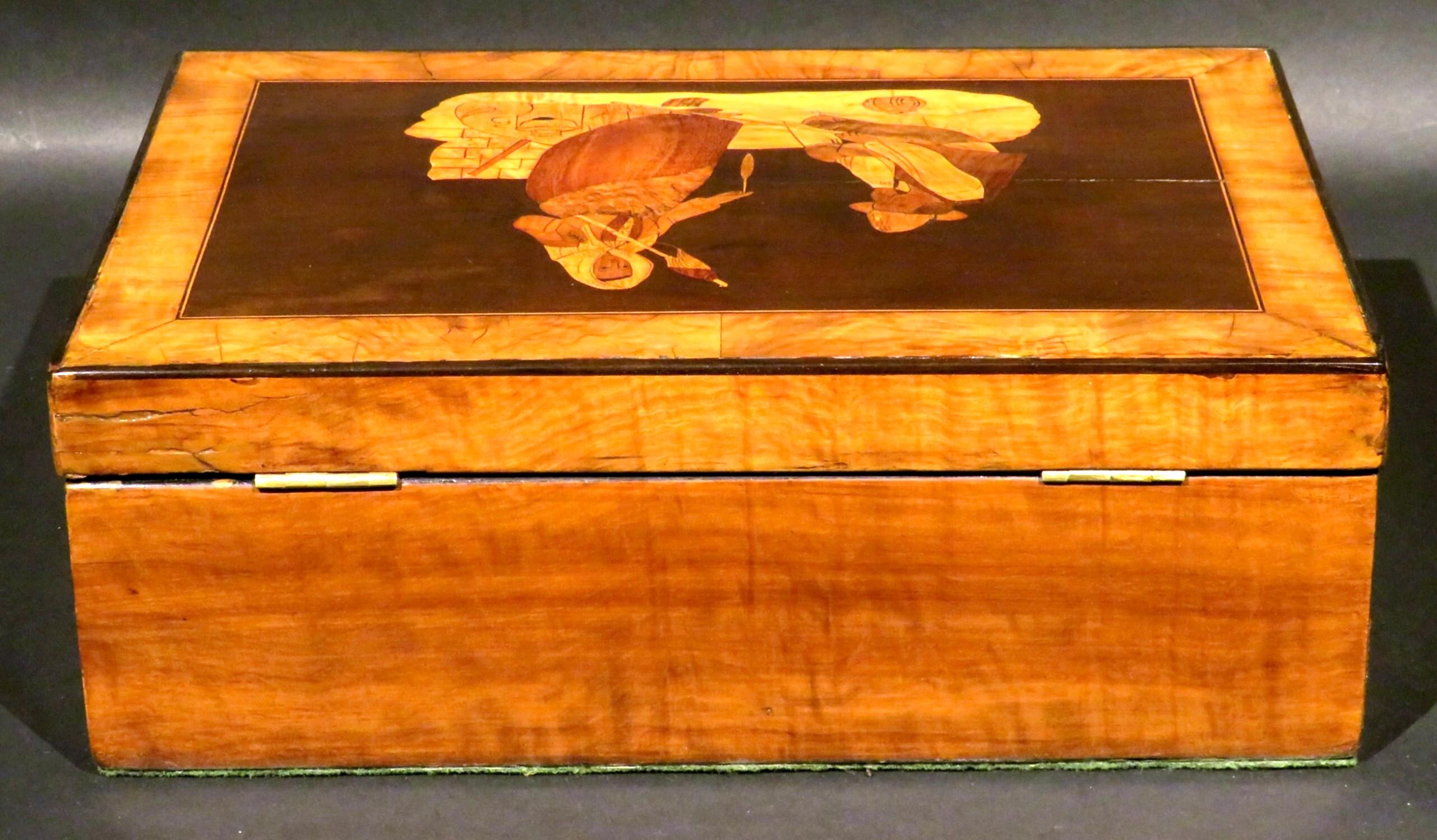 19. Jahrhundert Sorrento Intarsien-Schmuckkästchen / Trinket Box, Italien um 1880 im Angebot 1