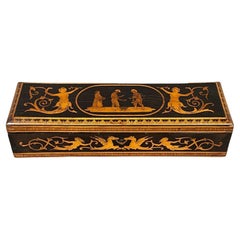 19th Century Sorrento Ware Glove Box with Neoclassical Decoration
