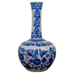 19th Century South Asian Multan Earthenware Vase with Glazed Turquoise Ornament