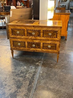 19th Century South German Biedermeier Inlaid Walnut Commode