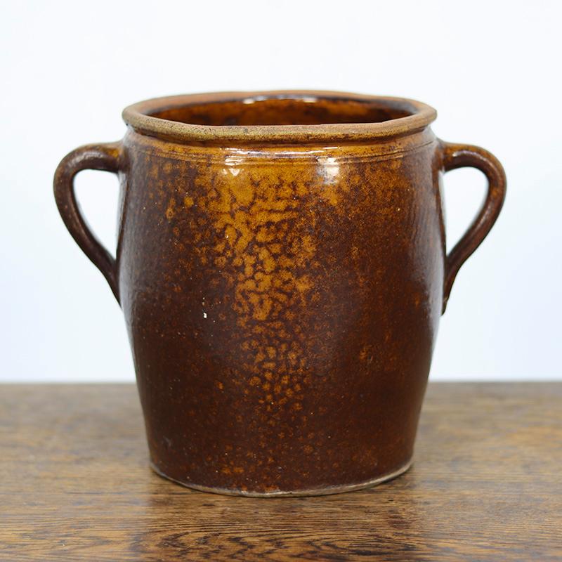 19. Jahrhundert Süddeutscher glasierter Konfitüren-Topf / Krug (Handgefertigt) im Angebot