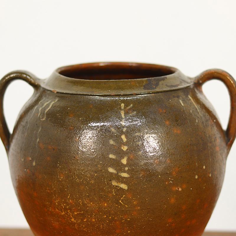 Fait main Pot à confit à glaçure sud-allemande du 19e siècle en vente