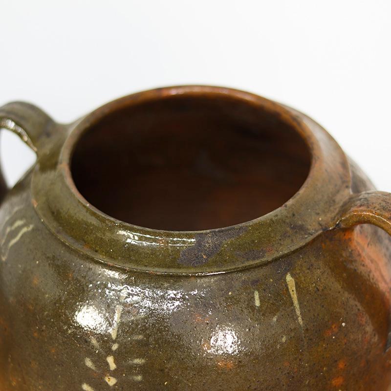 Pot à confit à glaçure sud-allemande du 19e siècle Bon état - En vente à OOSTERHOUT, NL