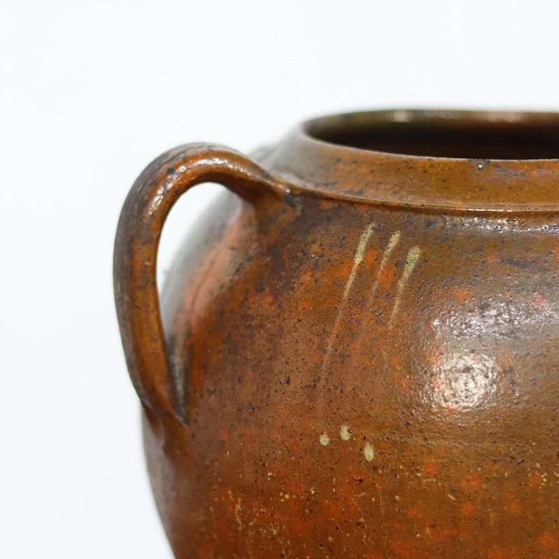 Poterie Pot à confit à glaçure sud-allemande du 19e siècle en vente