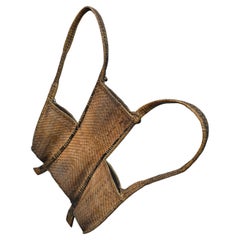 19th Century Southeast Asian Tribal Backpack Basket, Likely Northern Vietnam