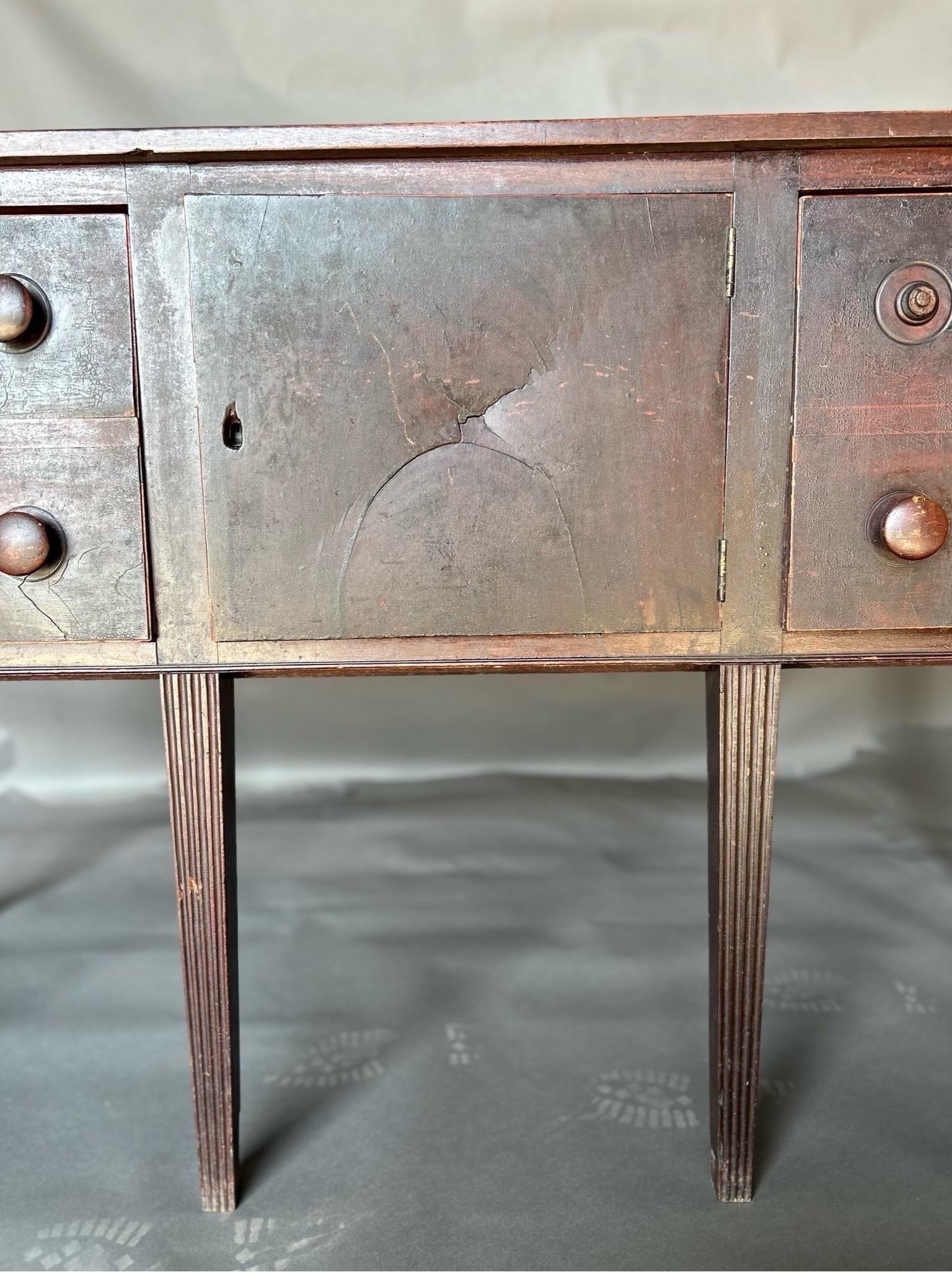 19th Century Southern Backcountry Mahogany Veneered Sideboard  For Sale 6