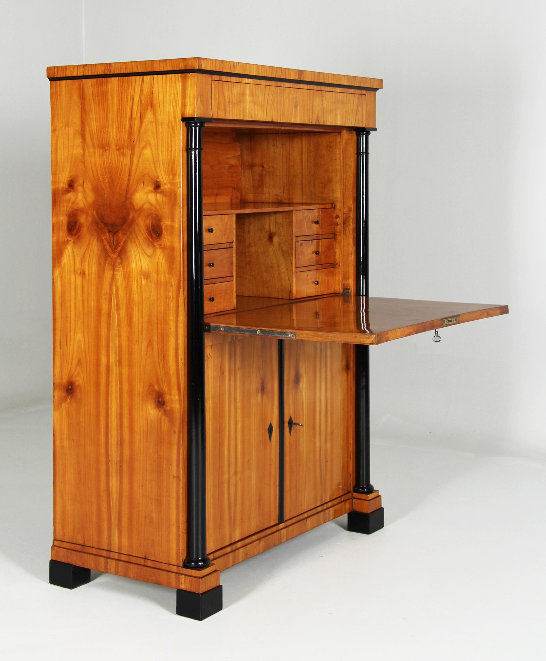 19th Century Southern German Secretaire, Cherry, Biedermeier circa 1830 For Sale 2