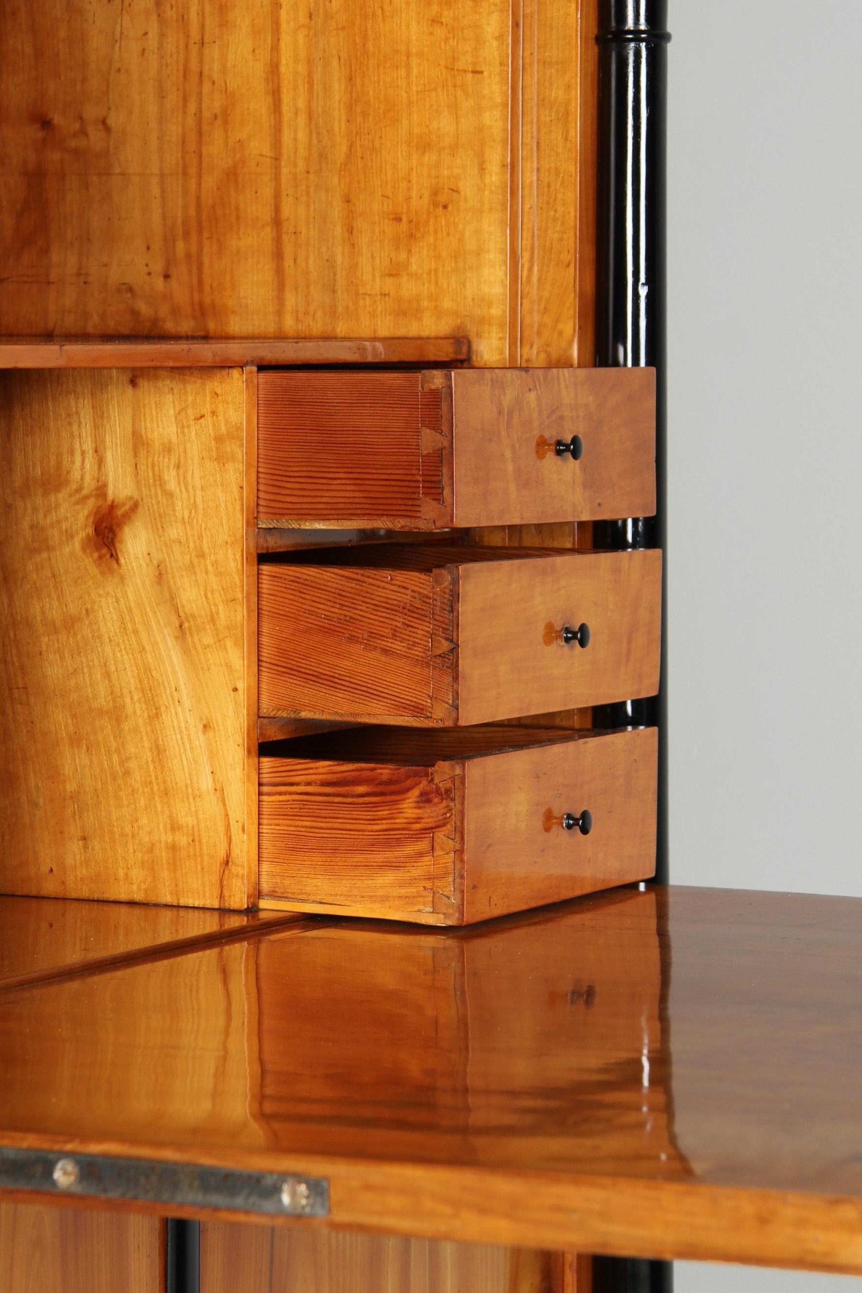19th Century Southern German Secretaire, Cherry, Biedermeier circa 1830 For Sale 3