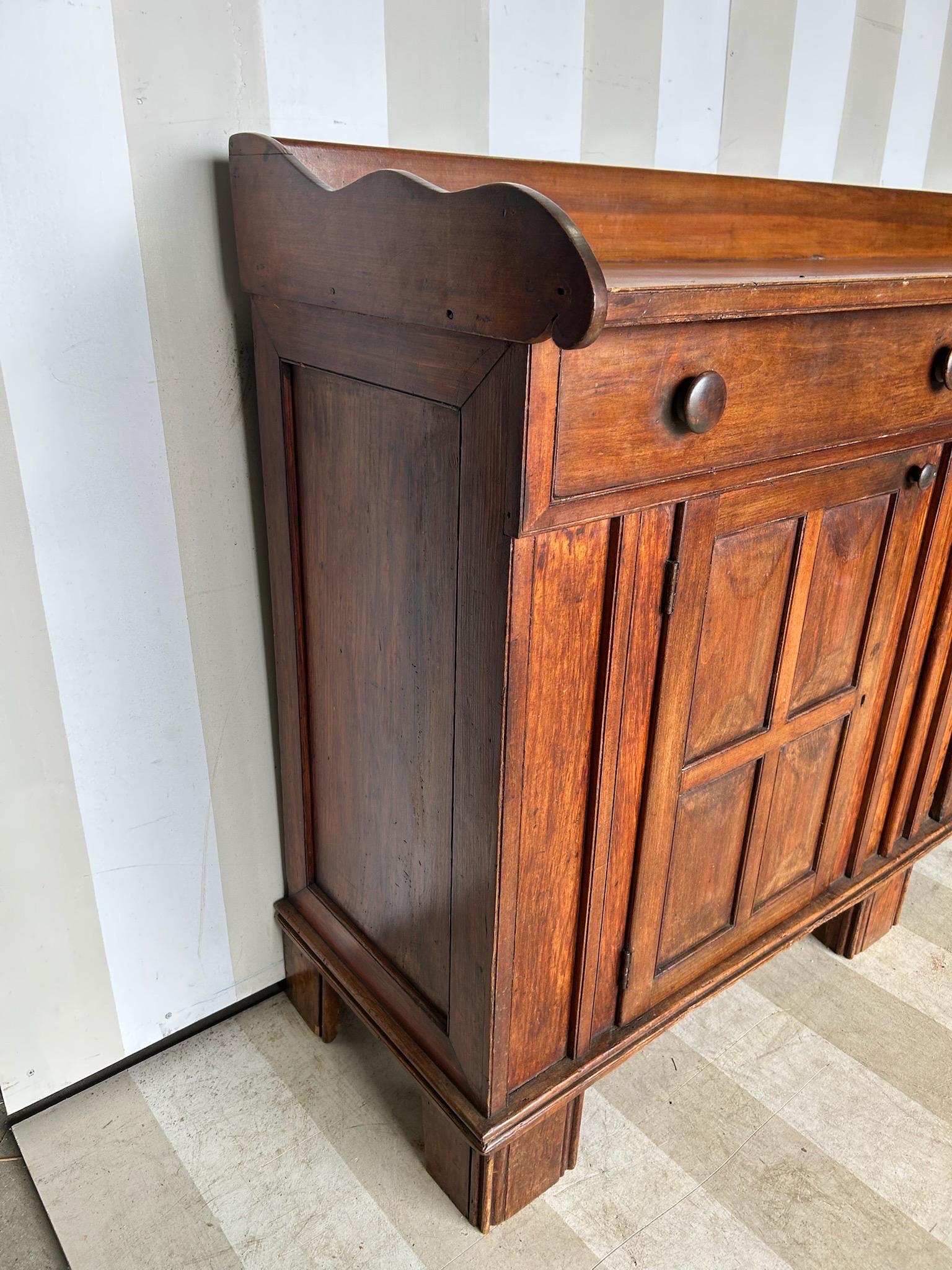 19th Century Southern Raised Panel Walnut Sideboard, Likely Virginia In Good Condition For Sale In Richmond, VA