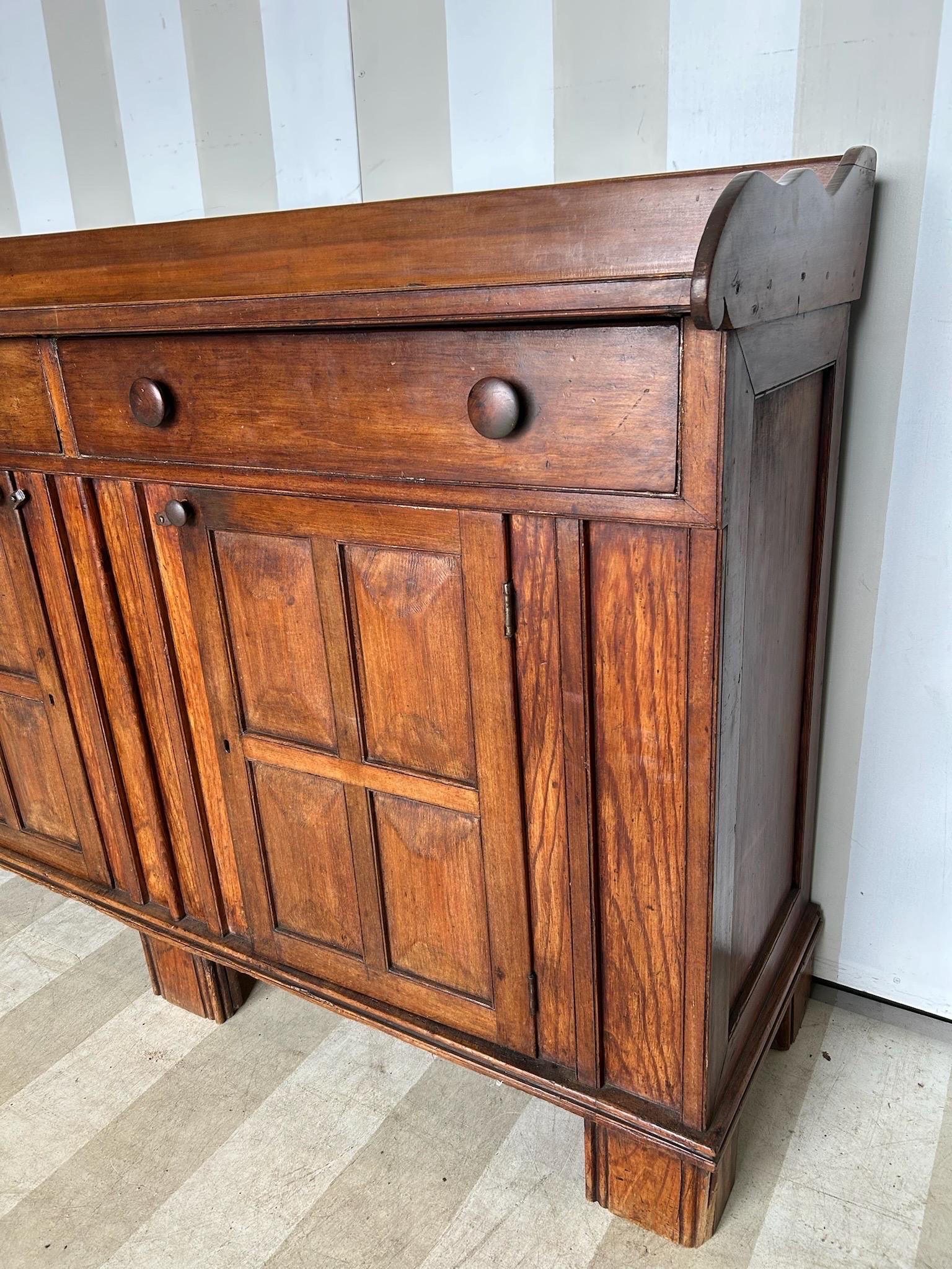 19th Century Southern Raised Panel Walnut Sideboard, Likely Virginia For Sale 1