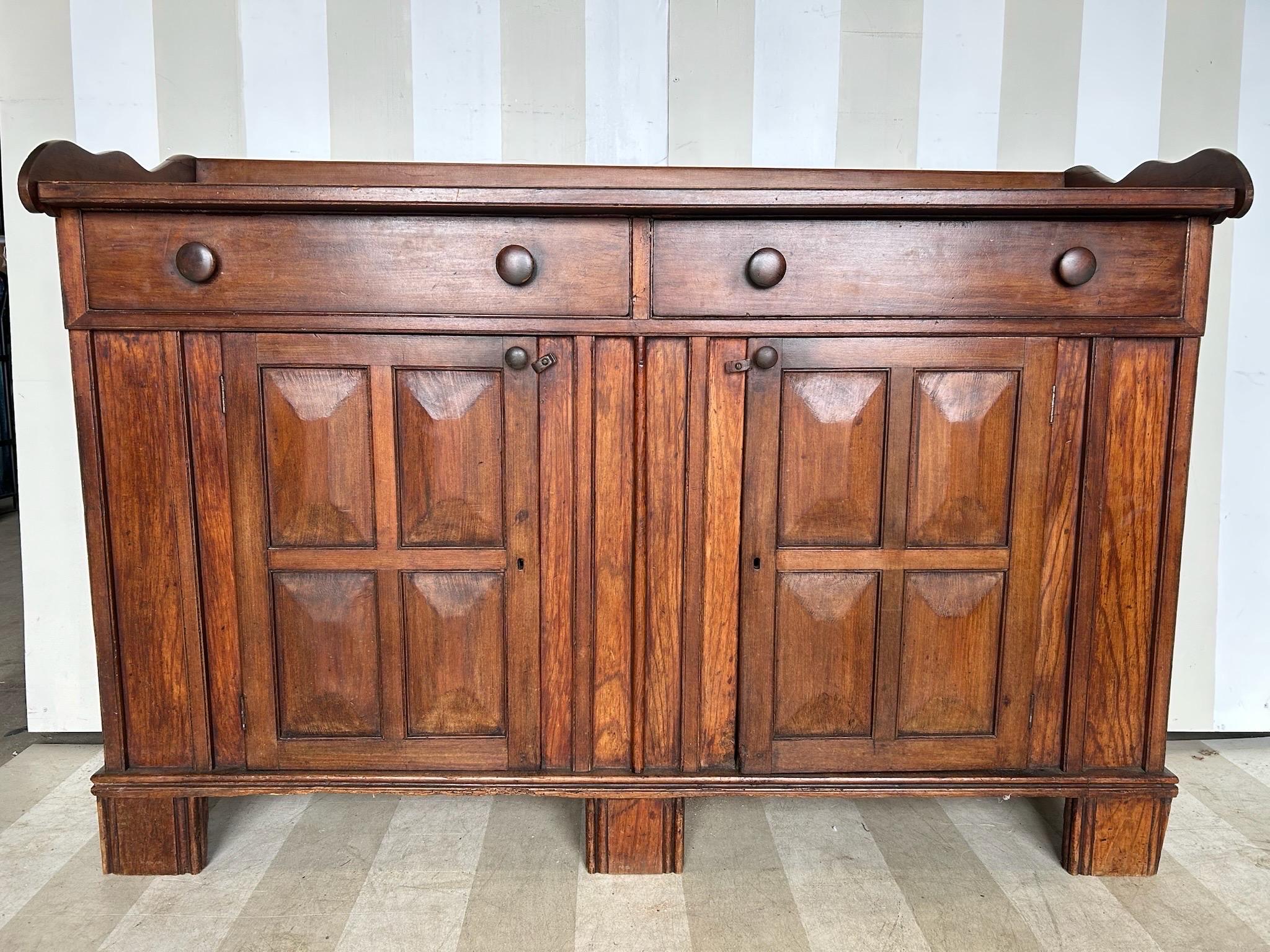 19th Century Southern Raised Panel Walnut Sideboard, Likely Virginia For Sale 2