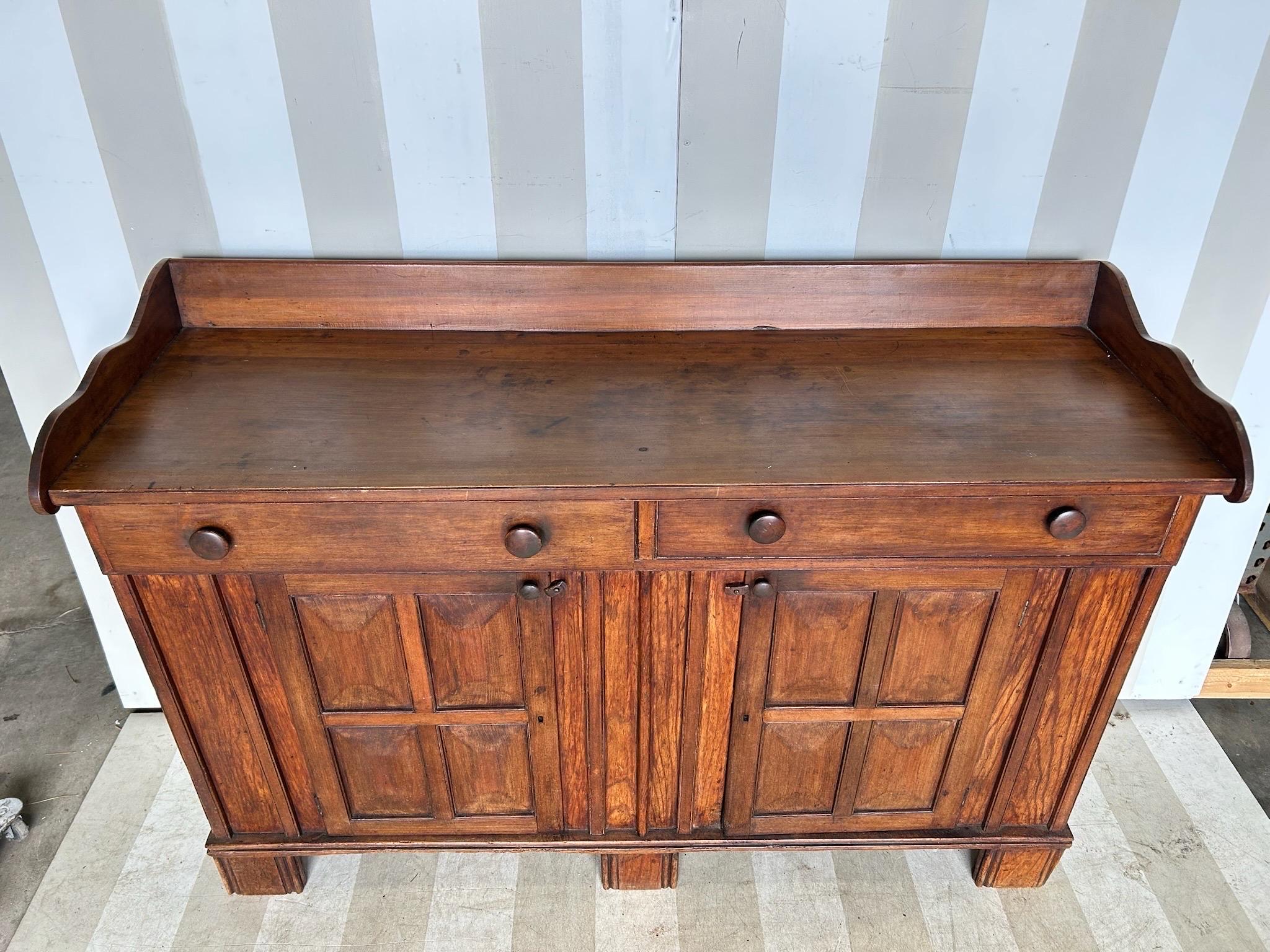 19th Century Southern Raised Panel Walnut Sideboard, Likely Virginia For Sale 4