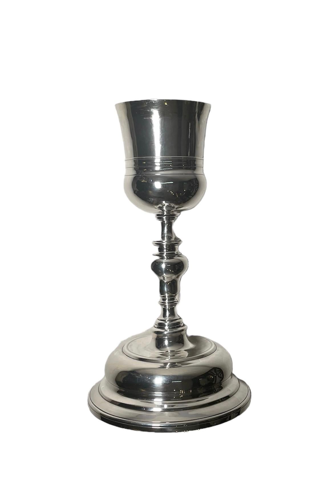 Neoclassical Revival 19th Century Spaniard Silver Chalice For Sale