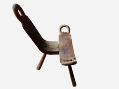 19th Century Spaniard Tripod Birthing Chair