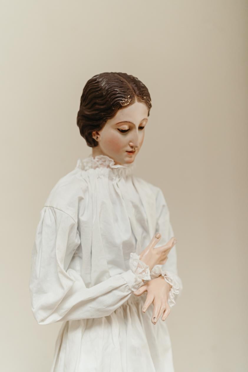 Hand-Painted 19th Century Spanish Santos Figure For Sale