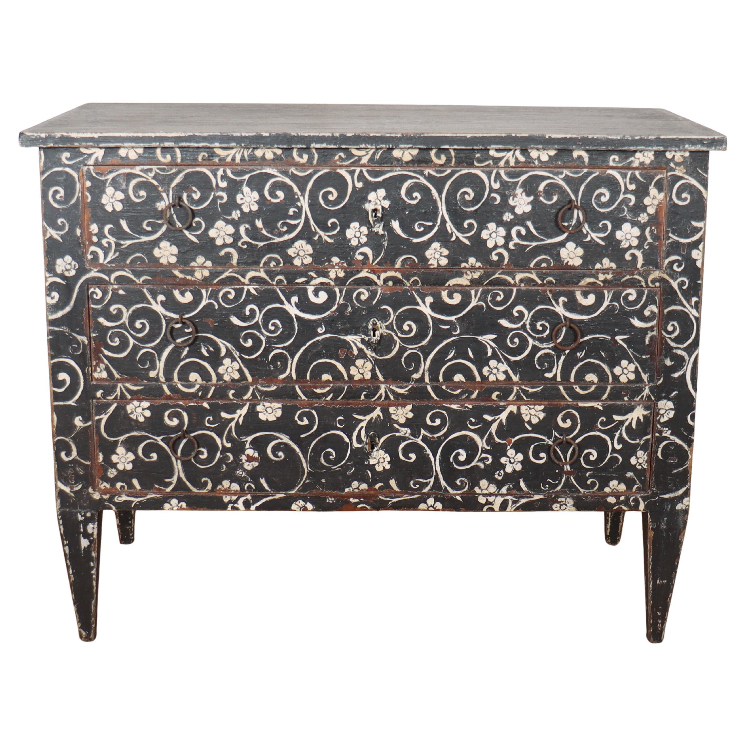 19th Century Spanish 3 Draw Commode