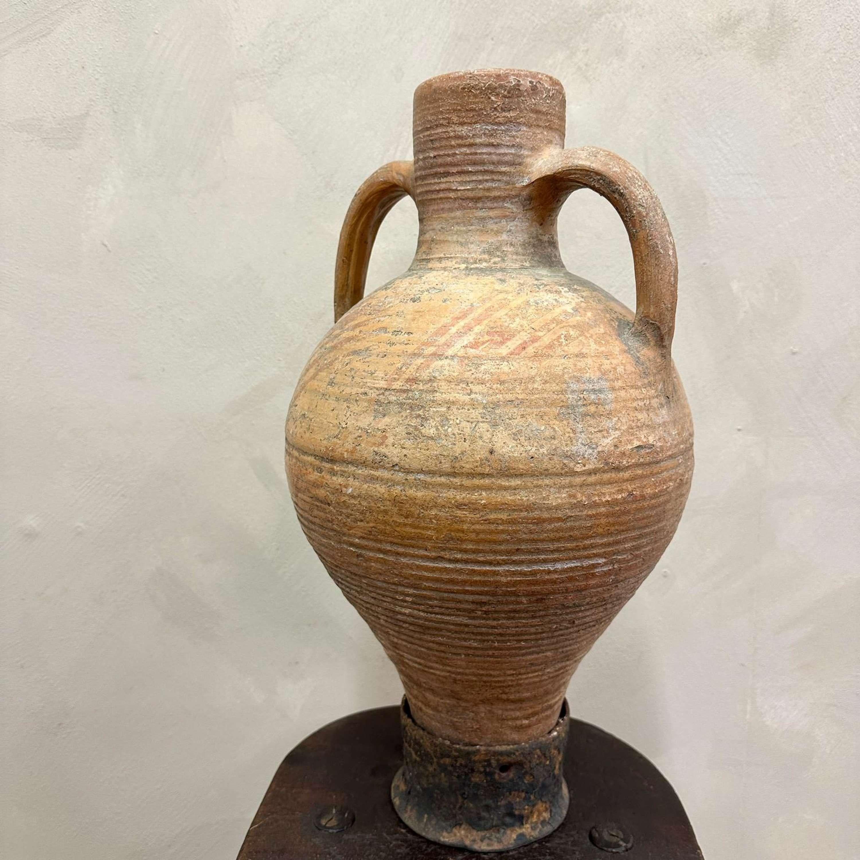 Pottery 19th Century Spanish Amphora Cantaros For Sale