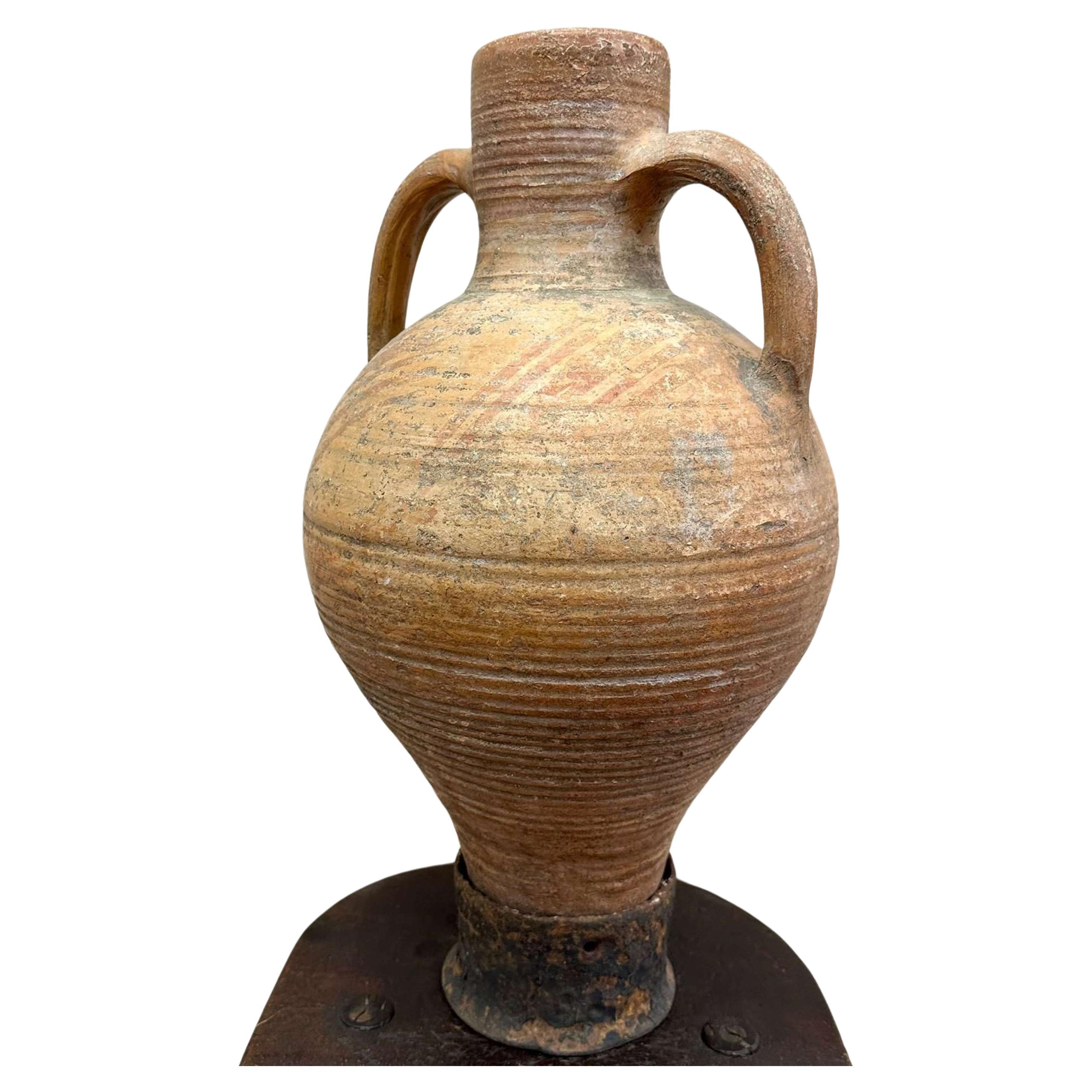 Spanische Amphora Cantaros aus dem 19. Jahrhundert