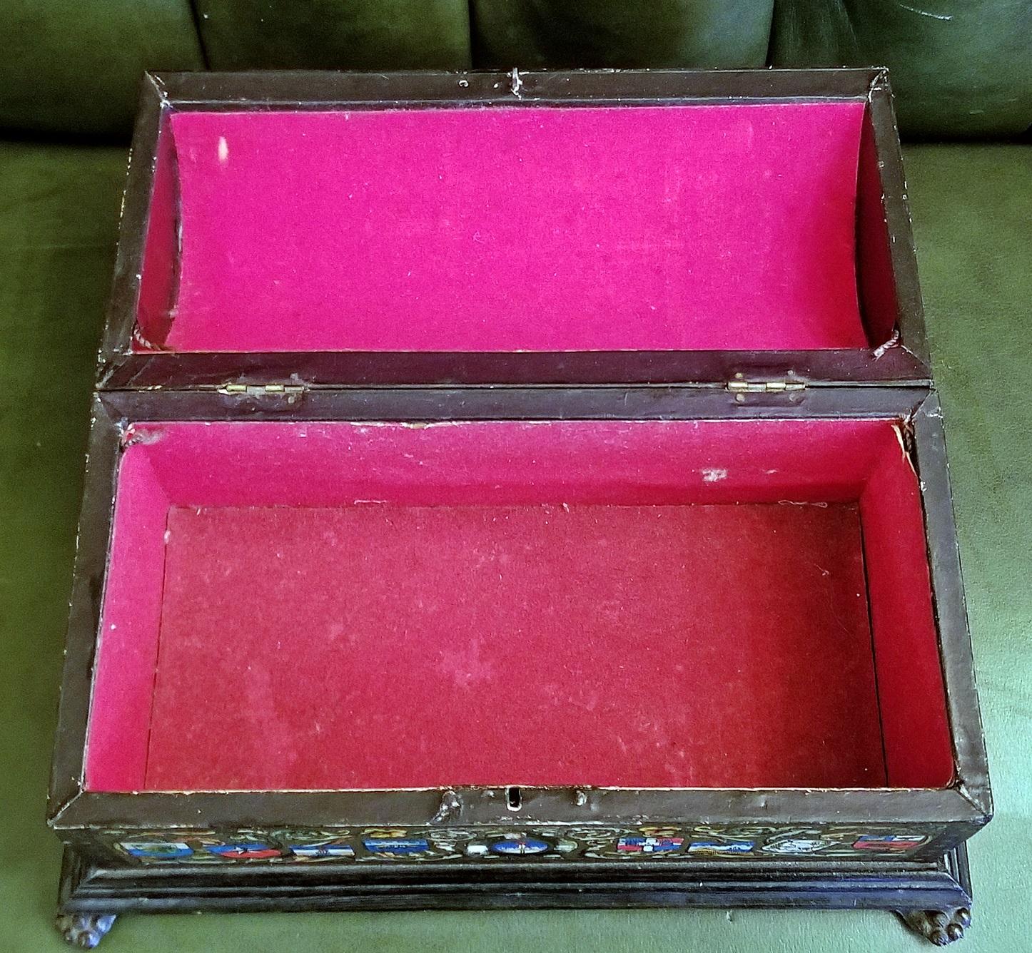19th Century Spanish and South American Toledo Papier Mache Trinket Box 5
