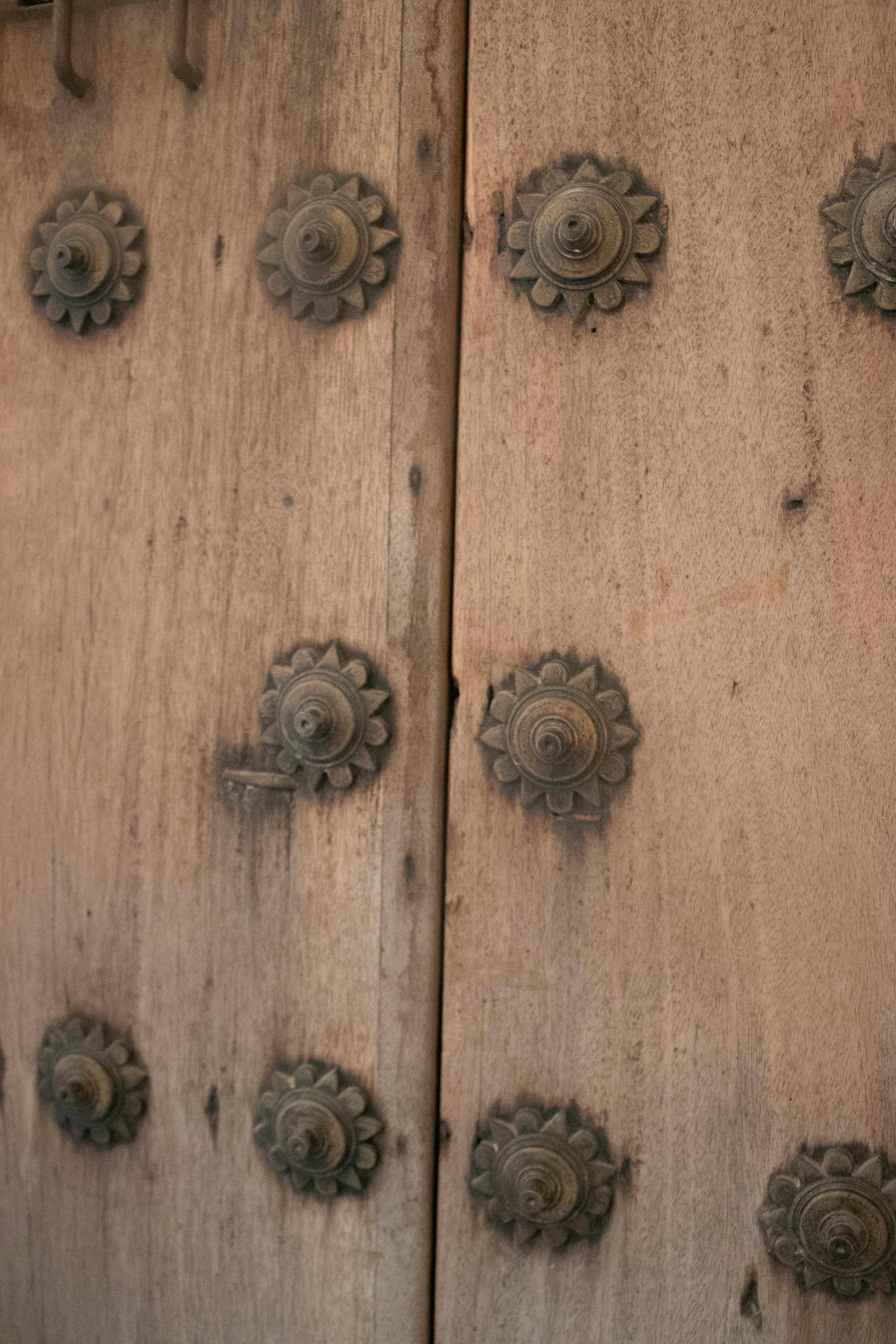 19th Century Spanish Andalusian Iron Studded Main Door w/ Frame 9