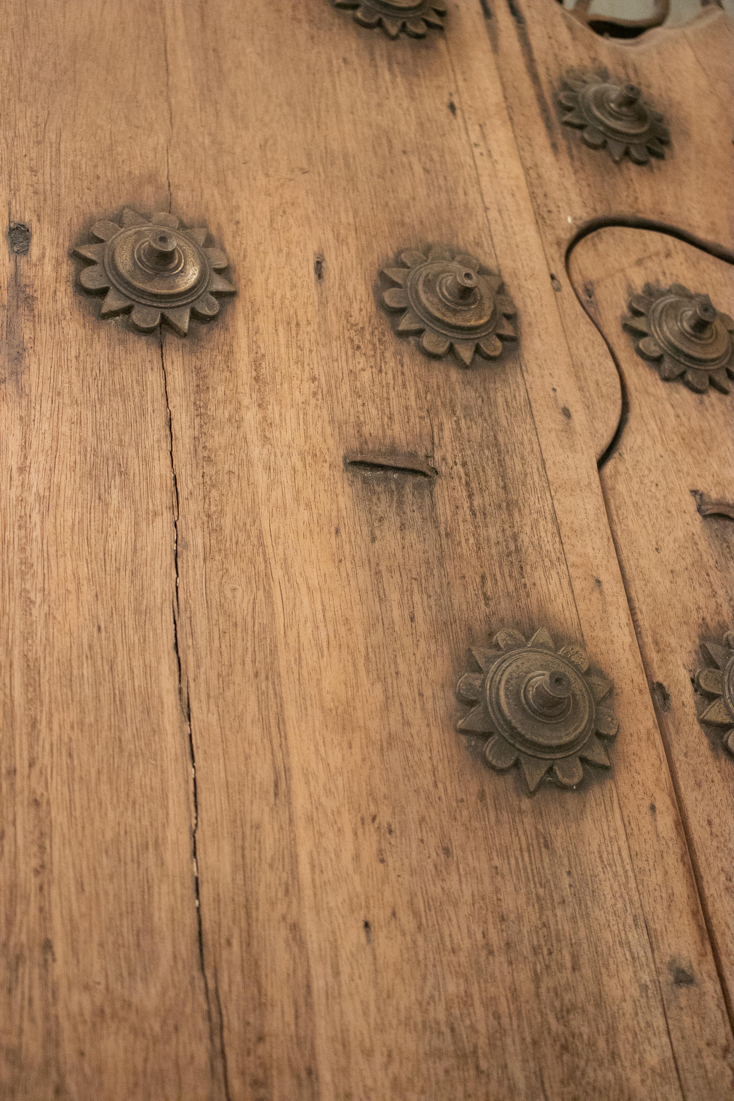 19th Century Spanish Andalusian Iron Studded Main Door w/ Frame 11