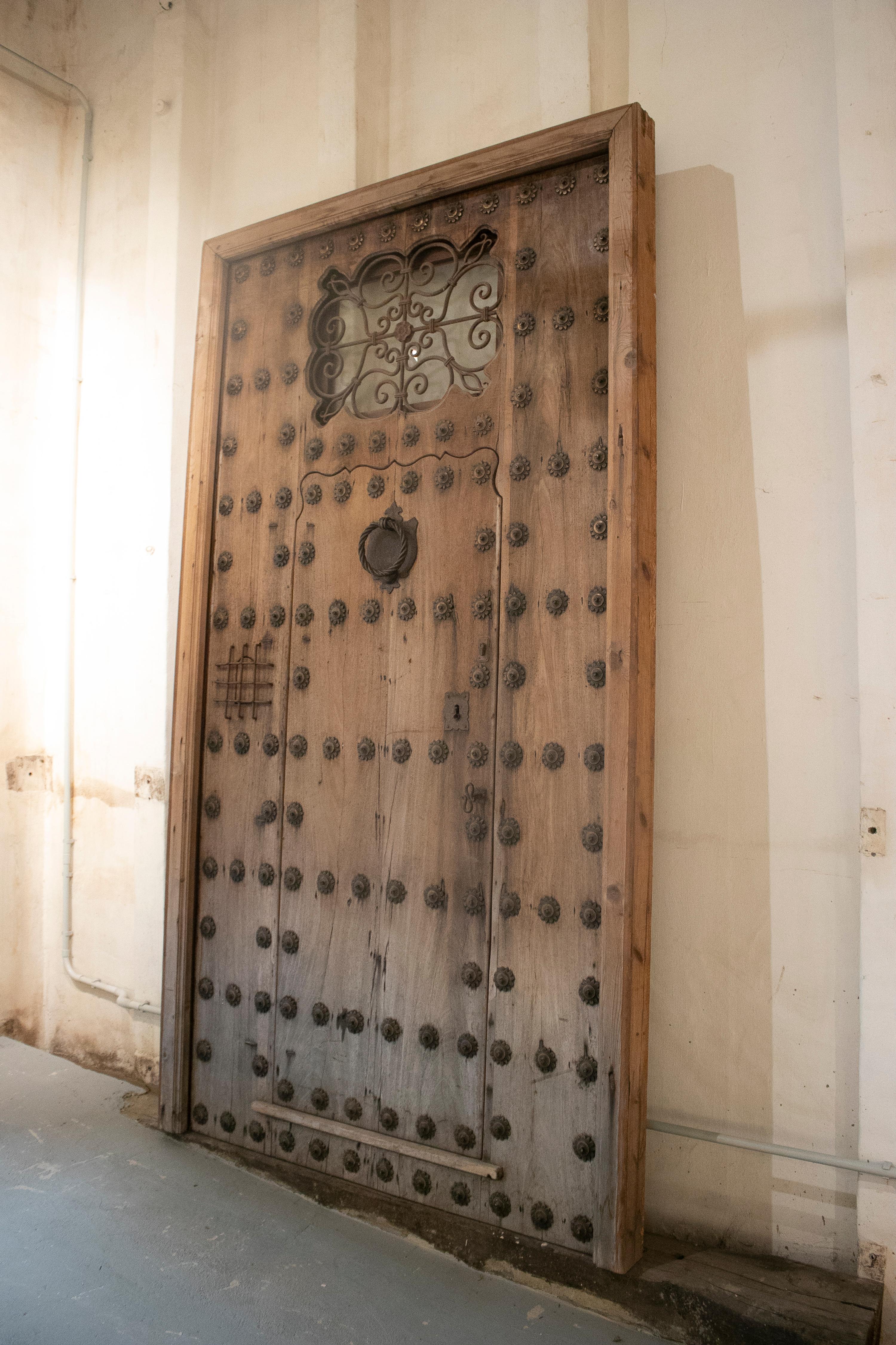iron studded door