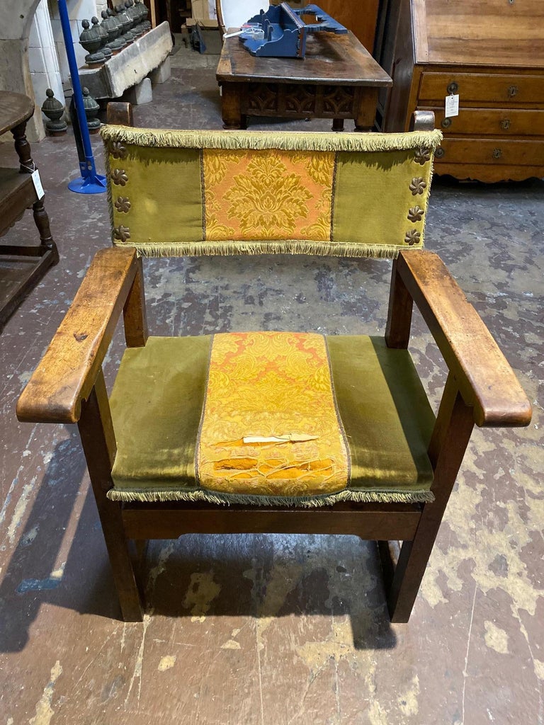 19th Century Spanish Armchair In Fair Condition For Sale In Dallas, TX
