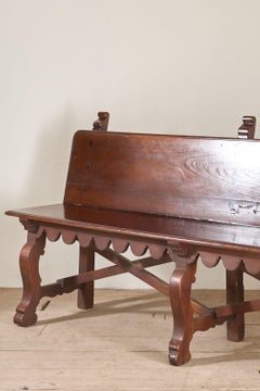 19th century Spanish baroque hall bench