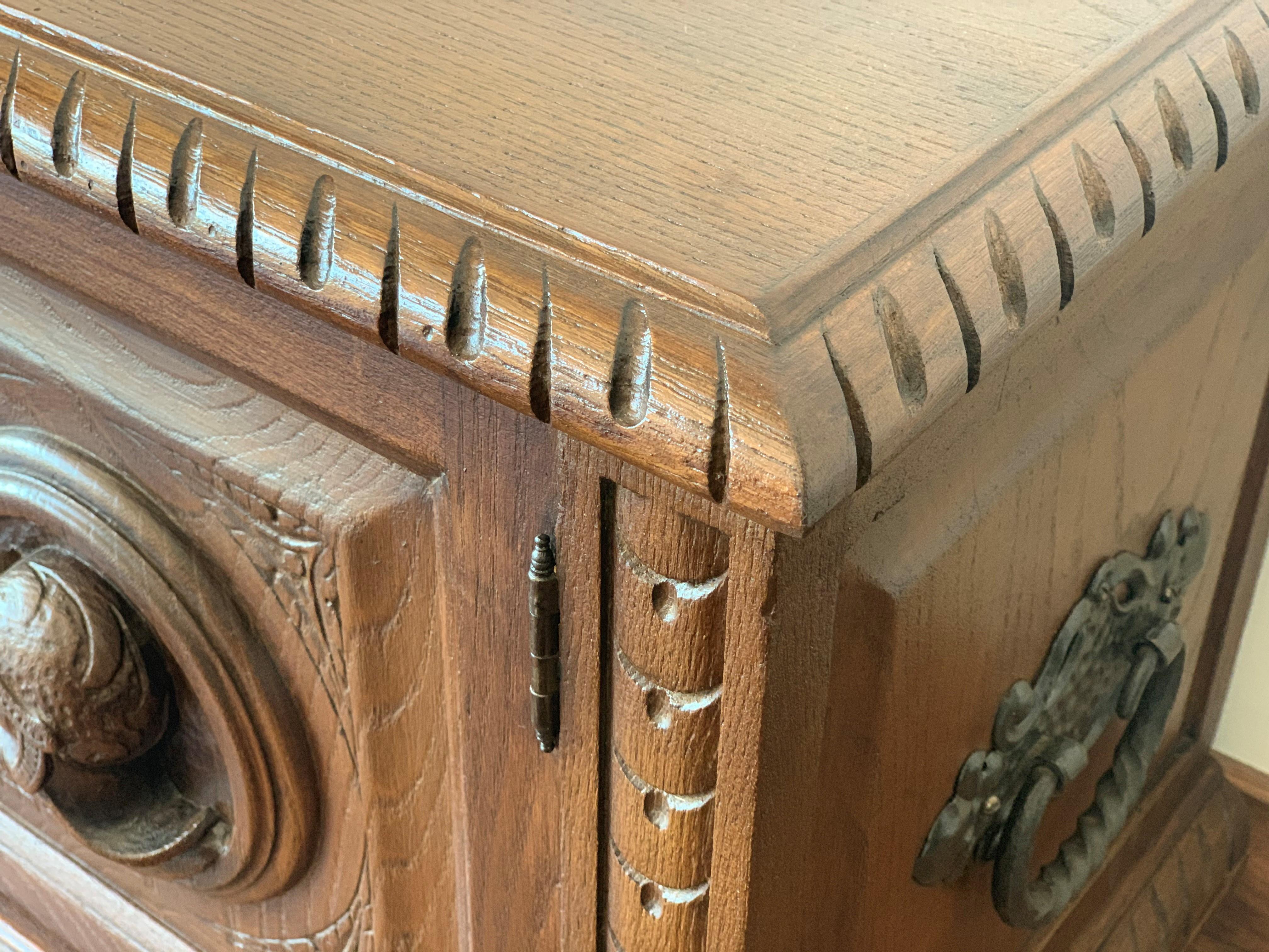 19th Century Spanish Baroque Hand Carved Chest Trunk For Sale 6