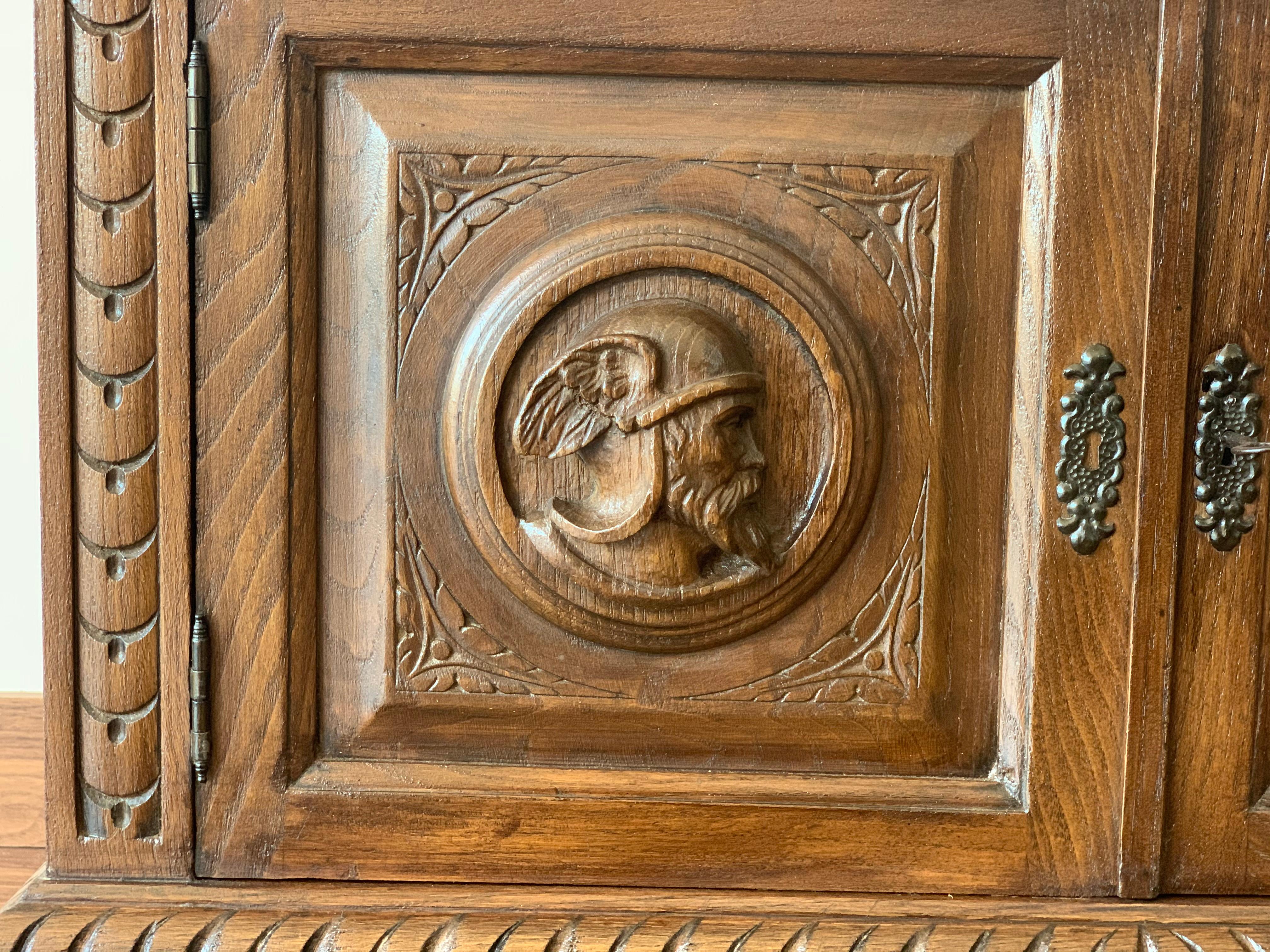 19th Century Spanish Baroque Hand Carved Chest Trunk For Sale 9