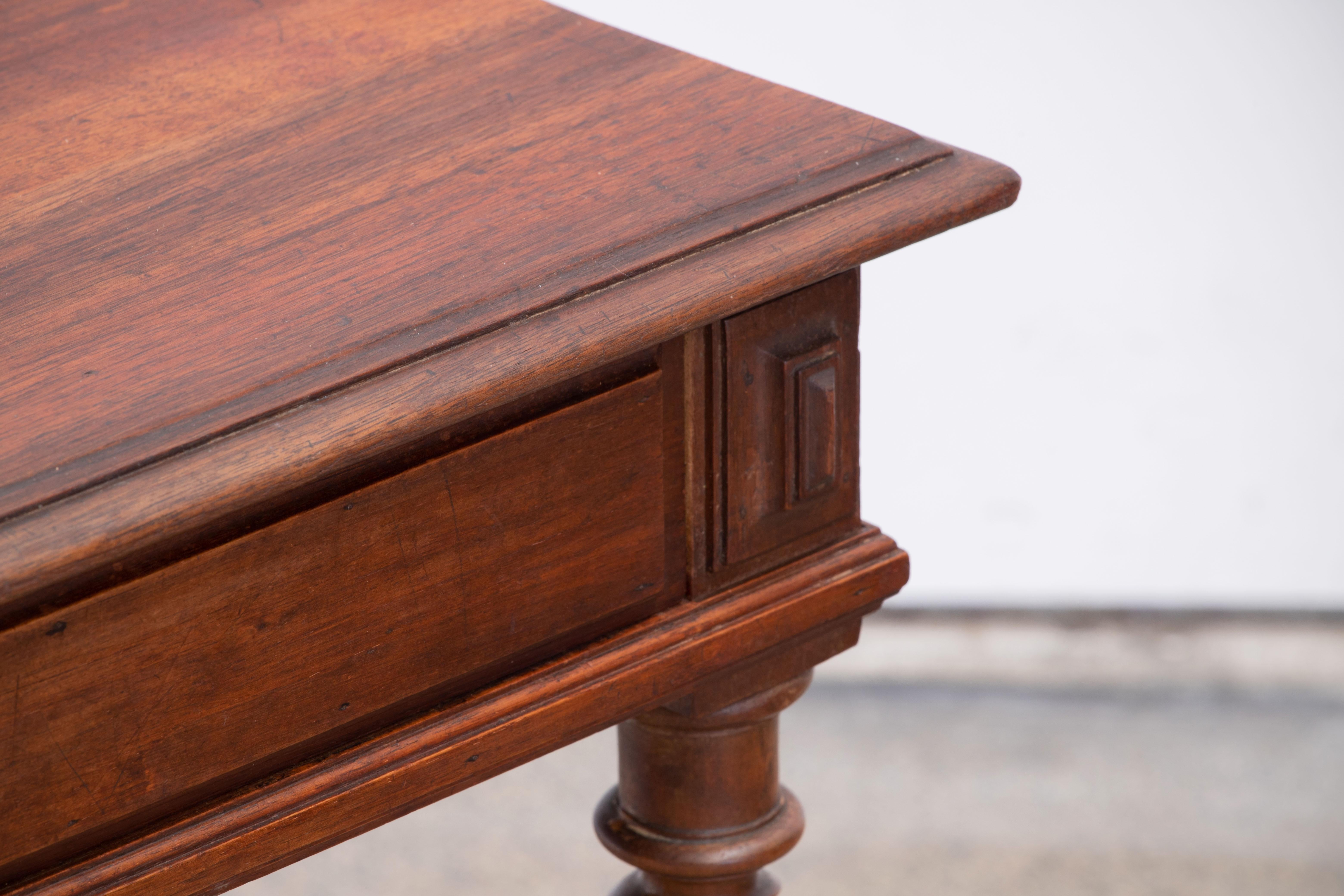 19th Century Spanish Baroque Oak Desk, Console For Sale 4