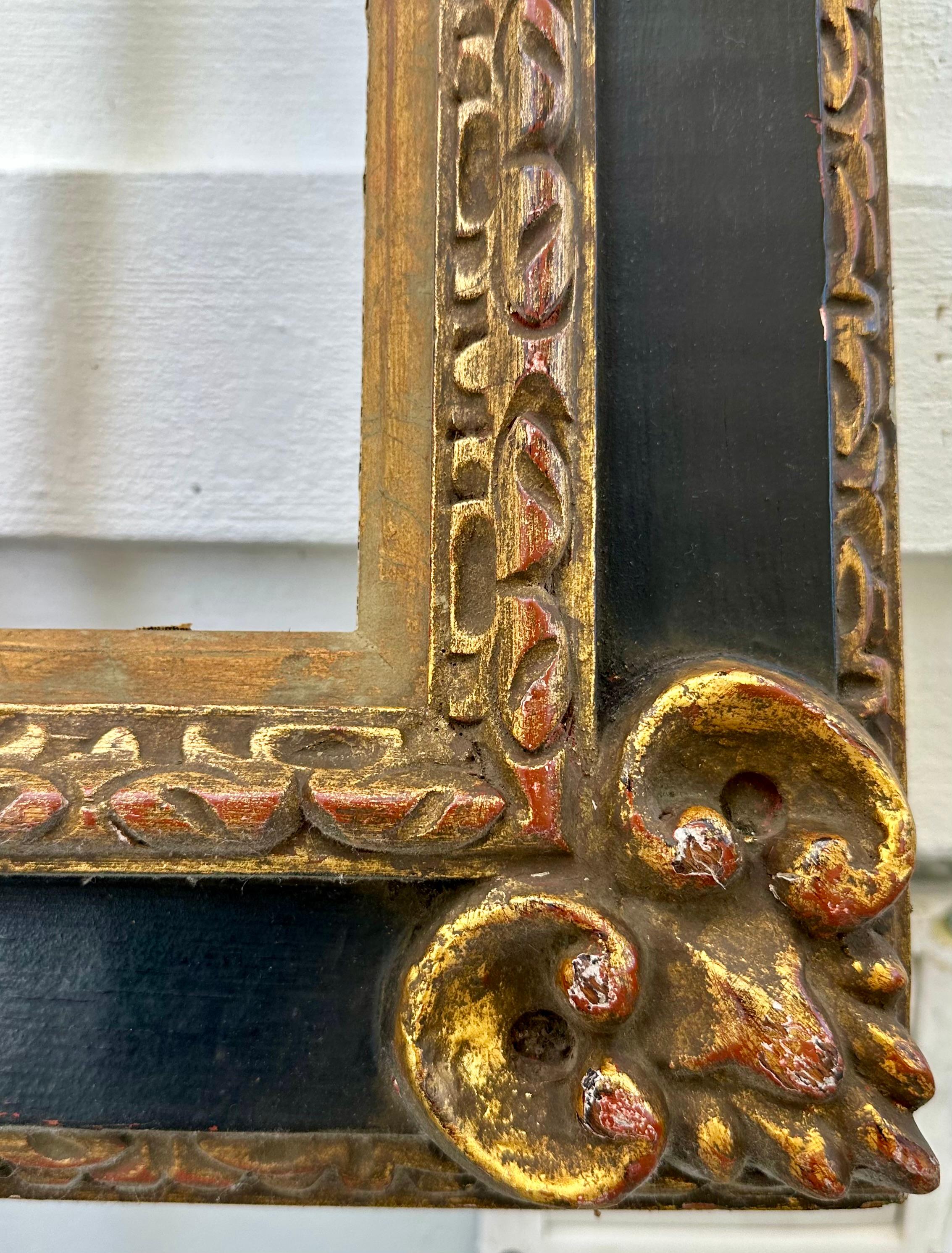 Carved 19th Century Spanish Baroque Style Frame For Sale